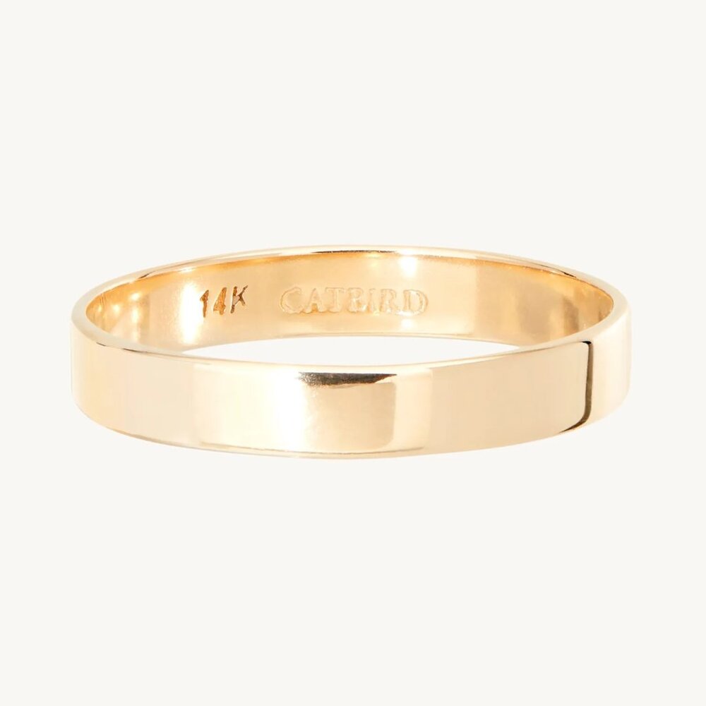 Catbird NYC Gold Tomboy Ring, sz 6